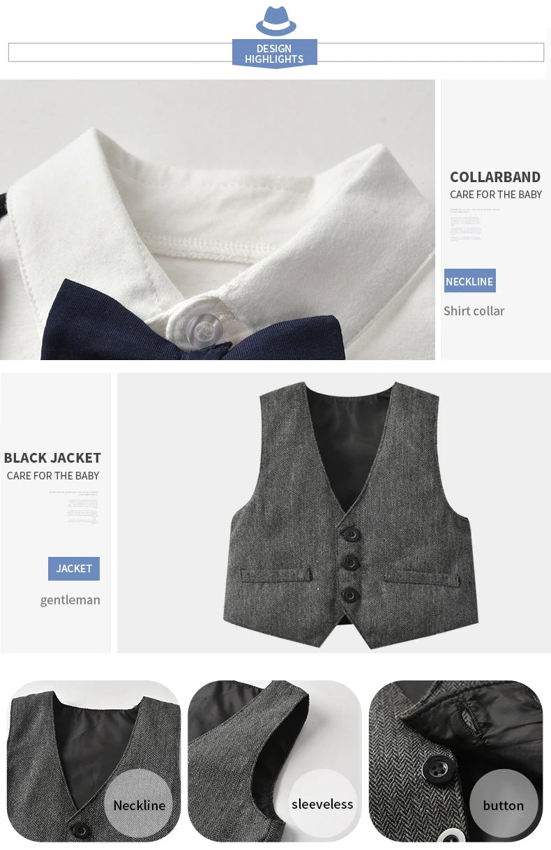 Newborn Boy Formal Clothes Set