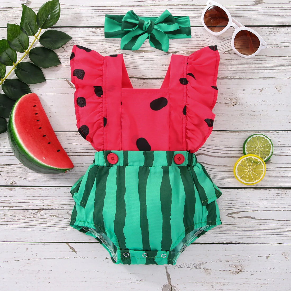 Newborn Baby suit Watermelon