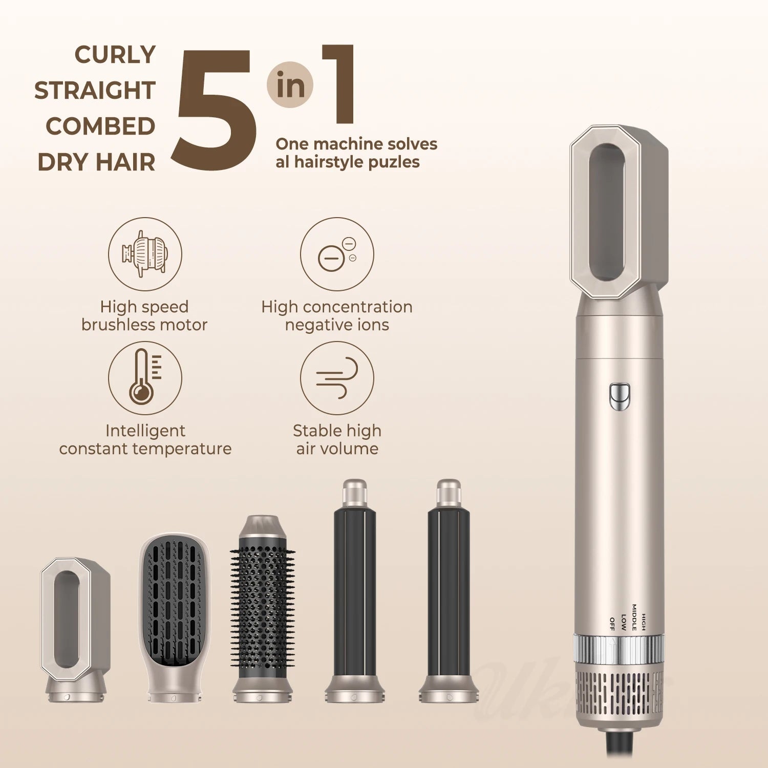 5 In-1 Hair Dryer Brush
