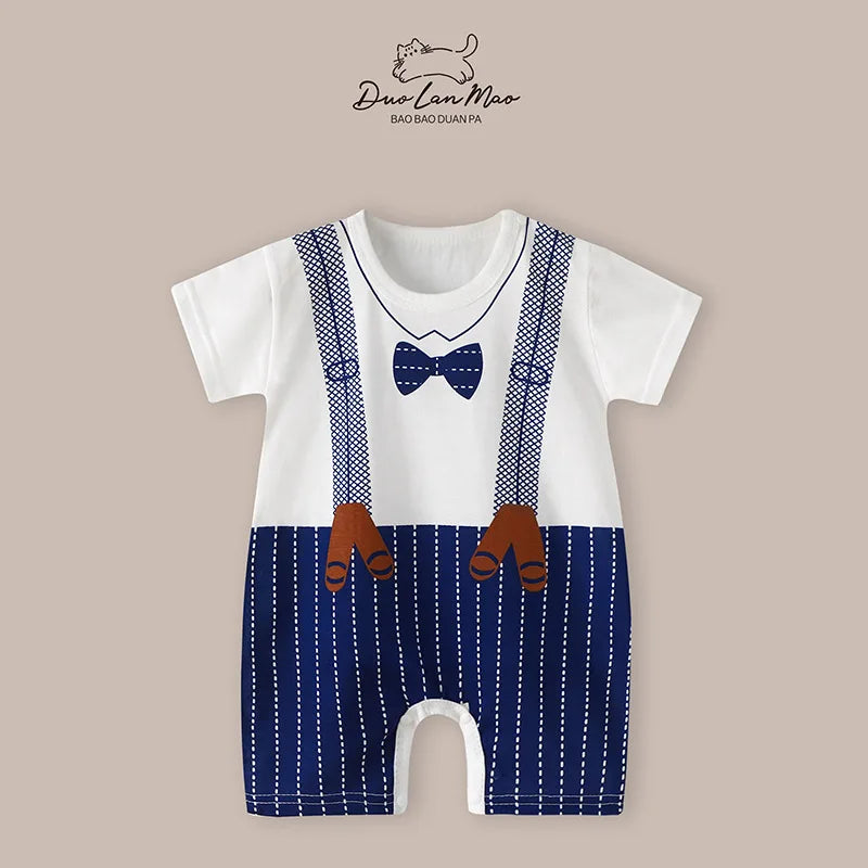 Baby Boys Summer Cartoon Rompers