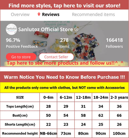 Sanlutoz Cartoon Boys Clothing Sets
