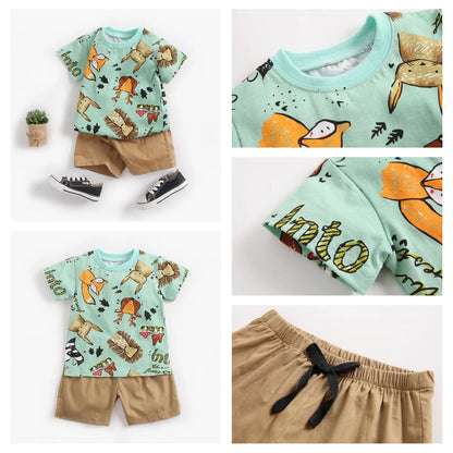 Sanlutoz Cartoon Boys Clothing Sets
