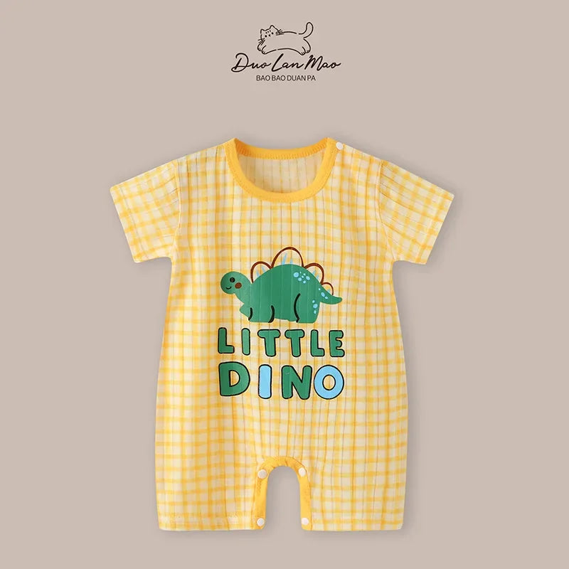 Baby Boys Summer Cartoon Rompers