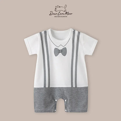 Baby Boys Summer Cartoon Rompers