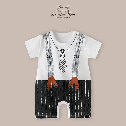 Baby Boys Summer Cartoon Rompers