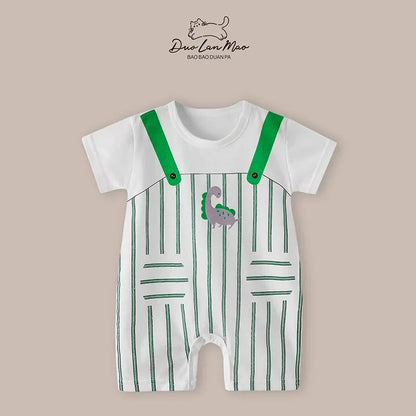 Baby Boys Summer Cartoon Rompers