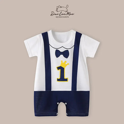 Baby Boys Summer Cartoon Rompers