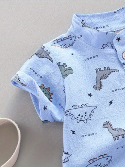 dinosaur pattern short sleeved For Boys