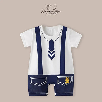 Baby Boys Summer Cartoon Rompers