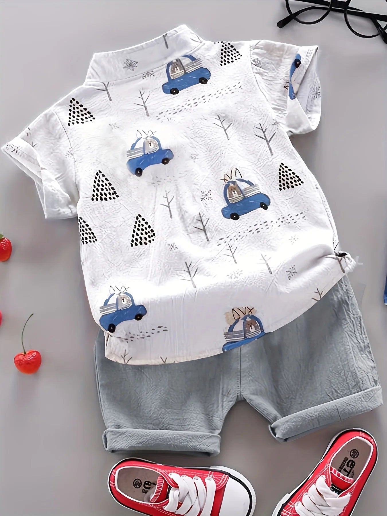 driving pattern short sleeved For Boys