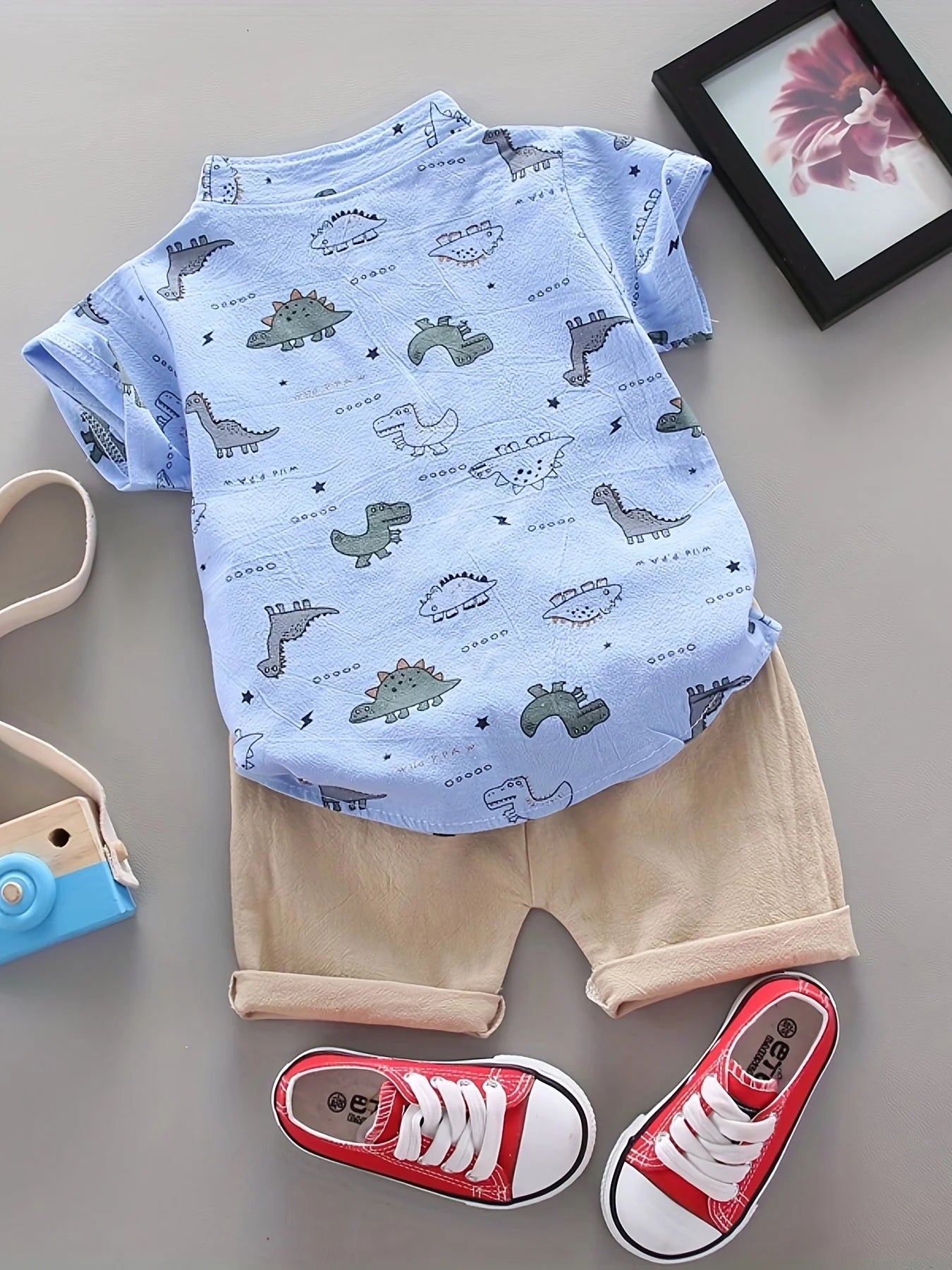 dinosaur pattern short sleeved For Boys