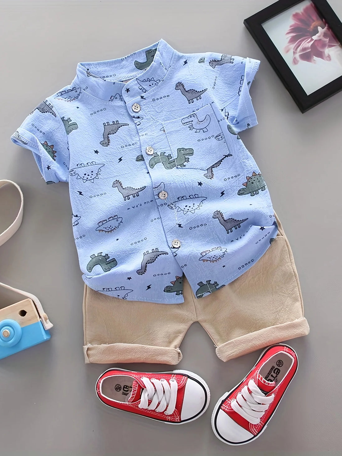 dinosaur pattern short sleeved For Boys