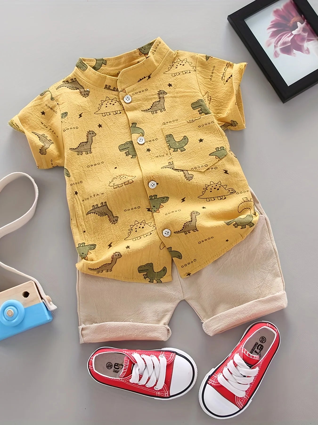 dinosaur pattern short sleeved For Boys